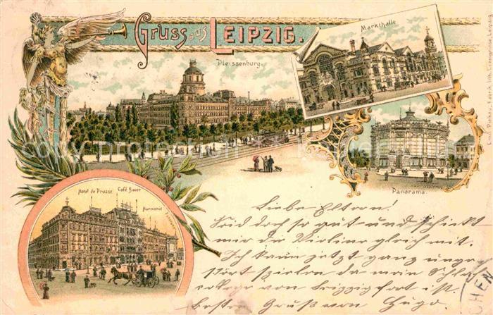 LEIPZIG Sachsen Panorama Markthalle Hotel de Prusse