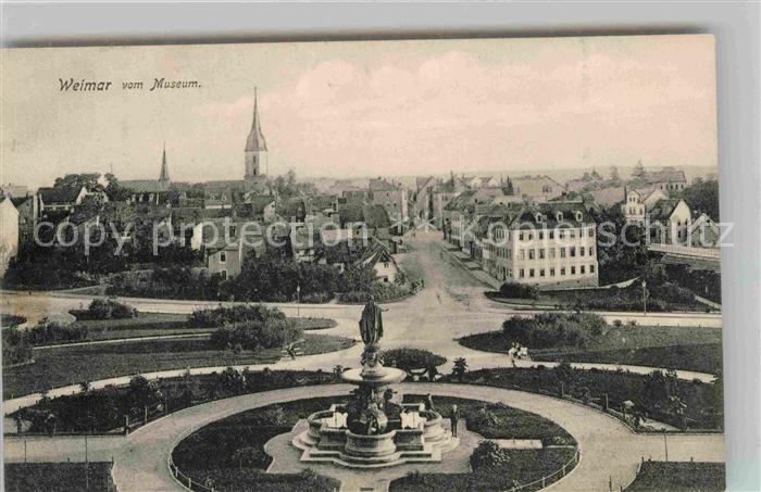 Weimar Thueringen Blick vom Museum