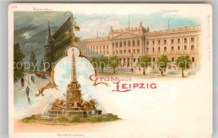 LEIPZIG Sachsen Universitaet Mendebrunnen