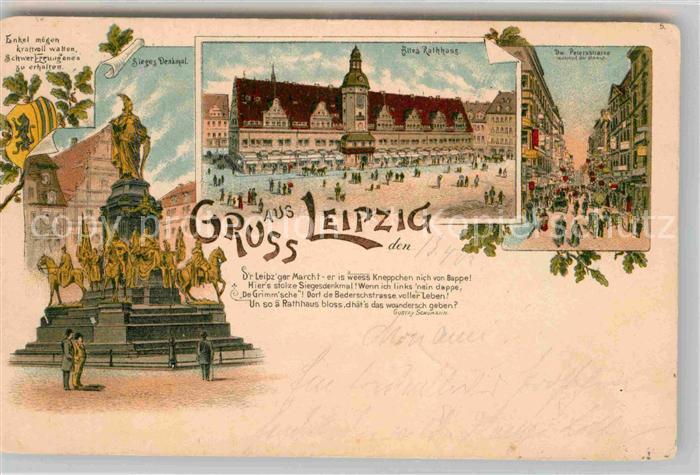LEIPZIG Sachsen Altes Rathaus Sieges Denkmal