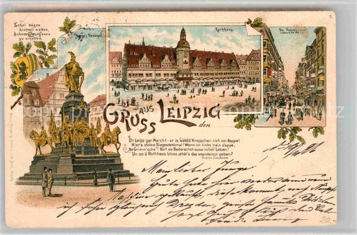 LEIPZIG Sachsen Rathaus Sieges Denkmal