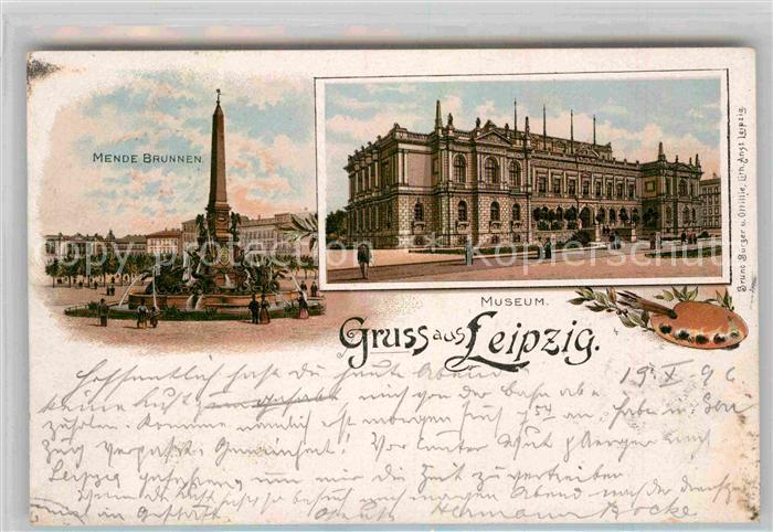 LEIPZIG Sachsen Mende Brunnen Museum