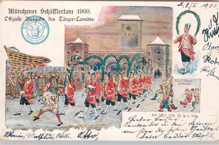 Muenchen Bayern Schaefflertanz Offizielle Ausgabe 1900