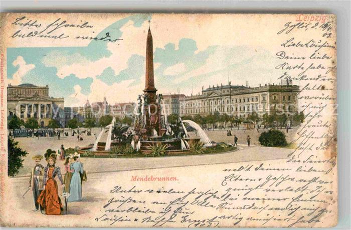 LEIPZIG Sachsen Mendebrunnen