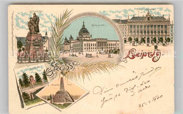 LEIPZIG Sachsen Luther Denkmal Garssi Museum Reichsgericht