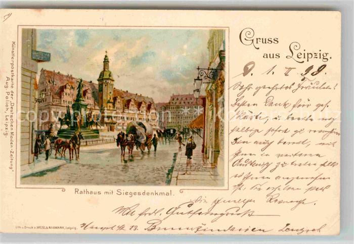 LEIPZIG Sachsen Rathaus Sieges Denkmal