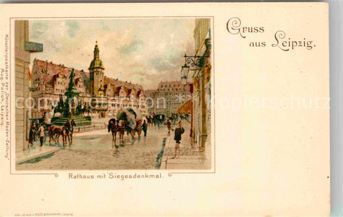 LEIPZIG Sachsen Rathaus Sieges Denkmal