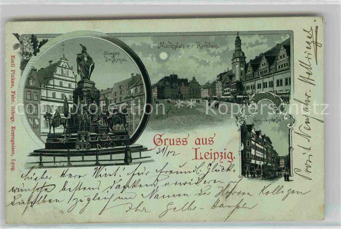 LEIPZIG Sachsen Marktplatz Sieges Denkmal