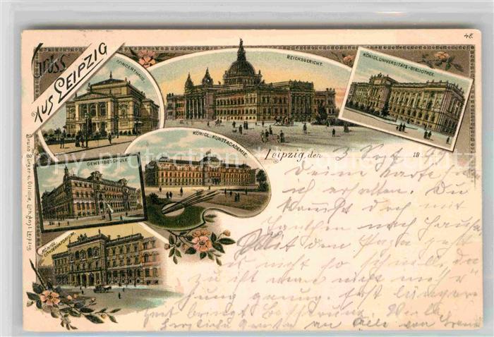 LEIPZIG Sachsen Reichsgericht Gewerbeausstellung Universitaetsbibliothek