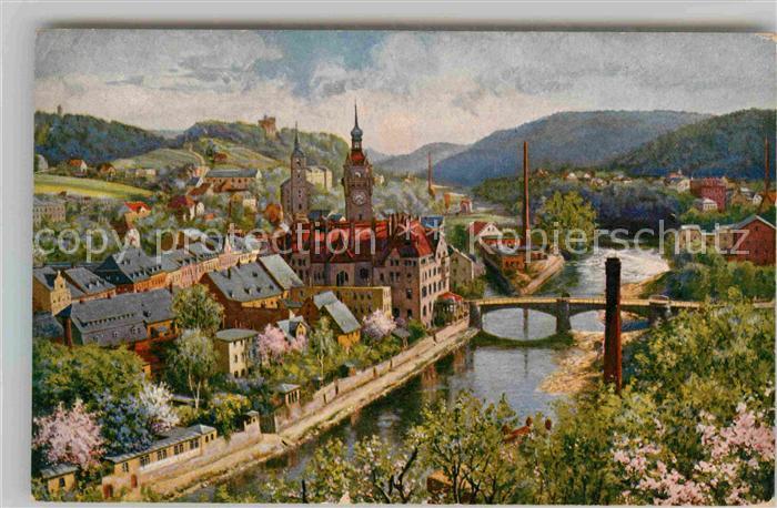 Waldheim Sachsen Kirche Fabrick Bruecke