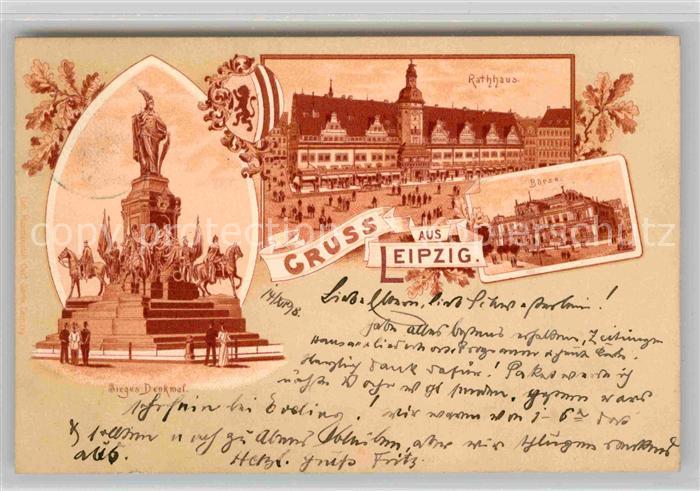 LEIPZIG Sachsen Rathaus Sieges Denkmal