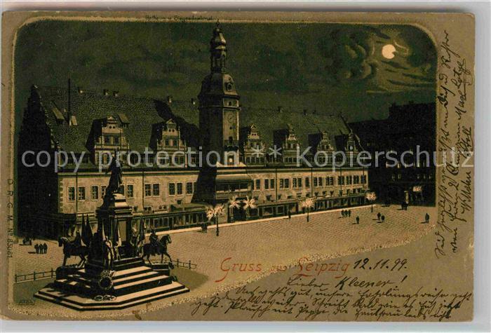 LEIPZIG Sachsen Rathaus Sieges Denkmal