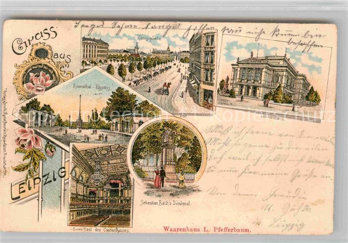 LEIPZIG Sachsen Konzerthaus Koenigsplatz Rosental Eingang