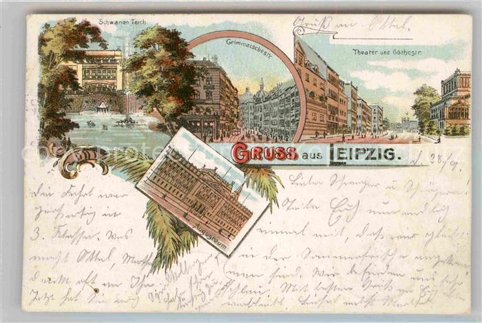 LEIPZIG Sachsen Theater Goethestrasse Schwanenteich Augstenum