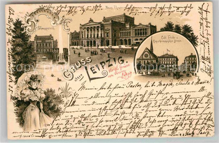 LEIPZIG Sachsen Cafe Felsche Neues Theater Schwanenteich