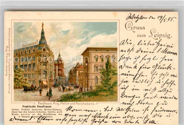 LEIPZIG Sachsen Kaufhaus August Polich Reichsbank