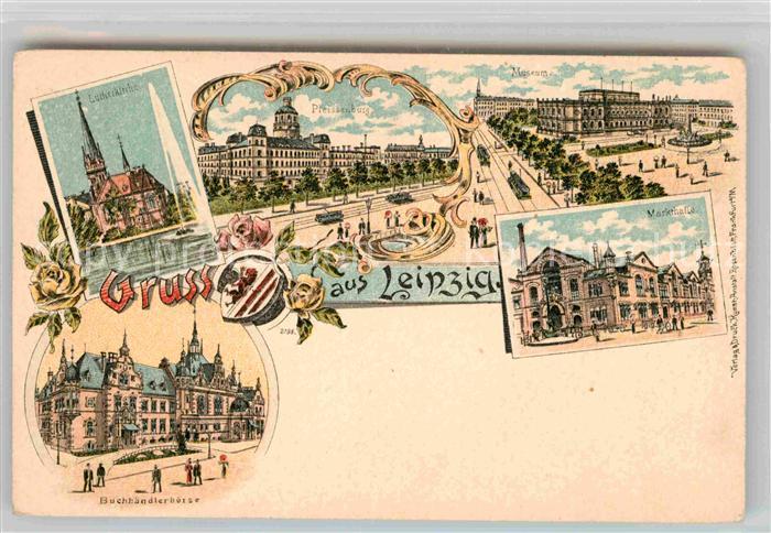 LEIPZIG Sachsen Lutherkirche Buchhaendlerboerse Markthalle Museum