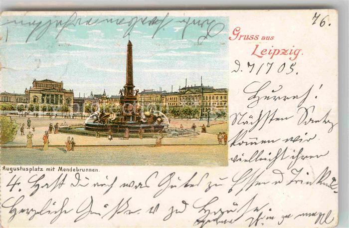LEIPZIG Sachsen Augustusplatz Mendebrunnen