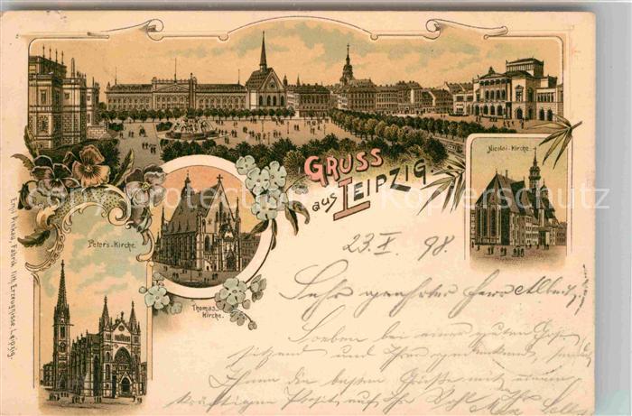 LEIPZIG Sachsen Nicolai Kirche Peters Kirche Thomas Kirche