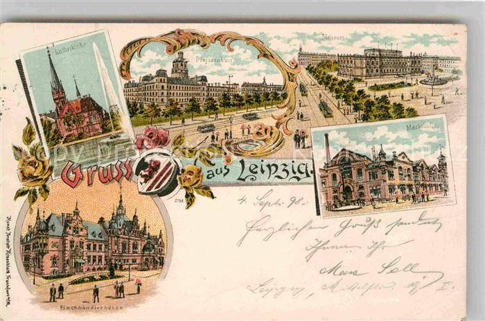 LEIPZIG Sachsen Pleissenburg Lutherkirche Buchhaendlerboerse Markthalle