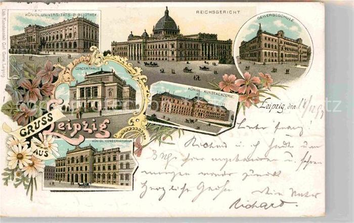 LEIPZIG Sachsen Reibeschule Bibliothek chsgericht Gewer