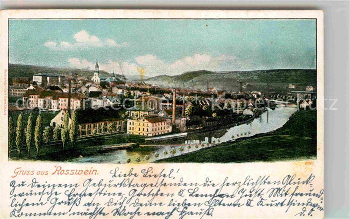 Rosswein Kirche Bruecke Fabrik