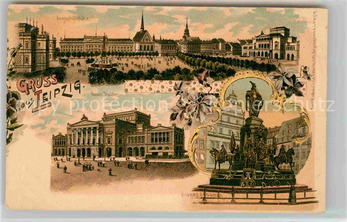 LEIPZIG Sachsen Augustusplatz Sieges Denkmal