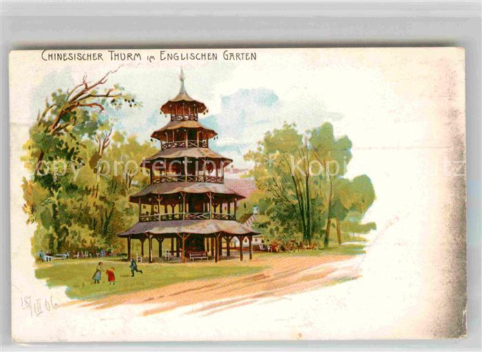 Muenchen Bayern Chinesischer Turm