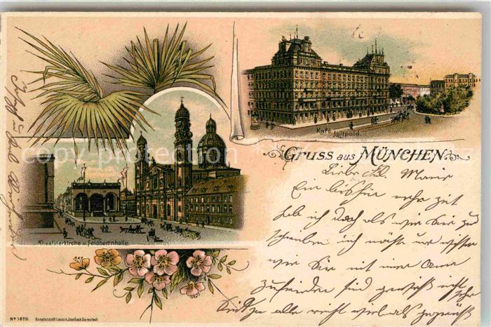 Muenchen Bayern Cafe Luitpold Theaterlinerkirche Feldherrnhalle