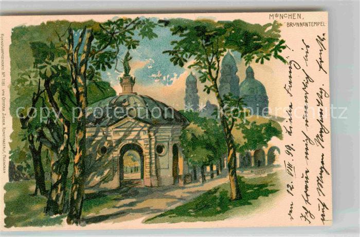 Muenchen Bayern Brunnentempel