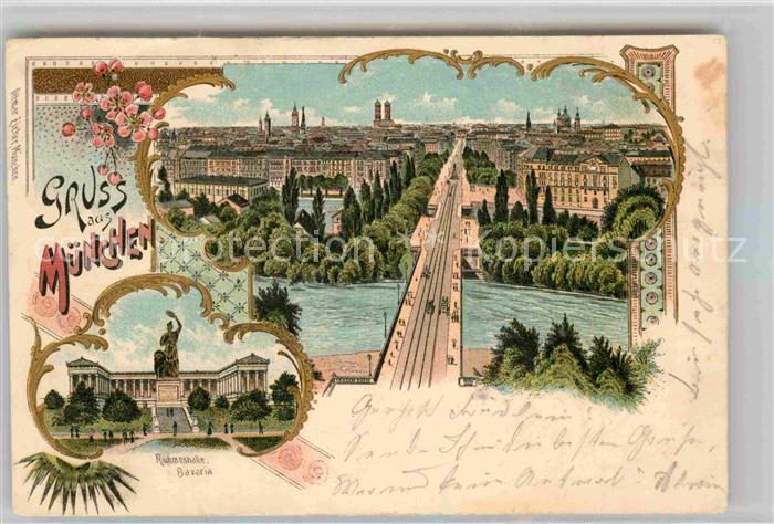 Muenchen Bayern Ruhmeshalle Bavaria Panorama