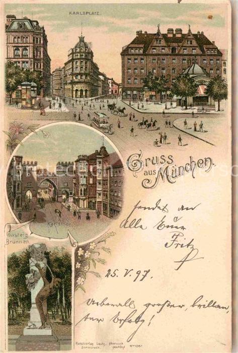 Muenchen Bayern Karlsplatz Karlstor