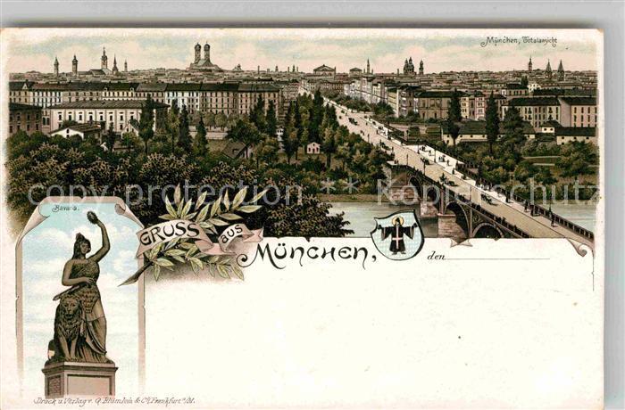 Muenchen Bayern Totalansicht Bavaria