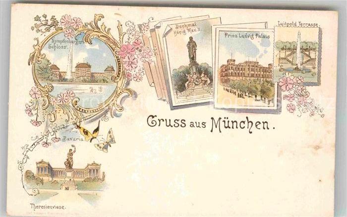 Muenchen Bayern Prinz Ludwig Palast Luitpold Terrasse Denkmal Koenig Maximilian