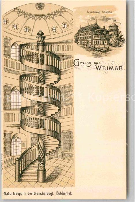 Weimar Thueringen Grossherzoegliche Bibliothek Naturtreppe
