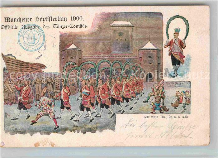 Muenchen Bayern Schaefflertanz 1900