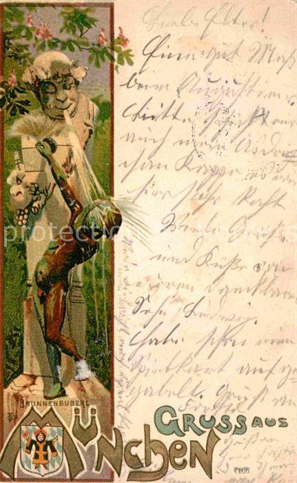 Muenchen Bayern Brunnenbuberl