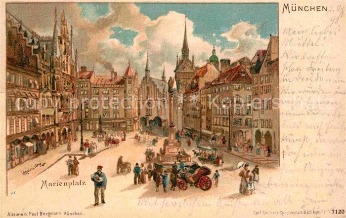 Muenchen Bayern Marienplatz