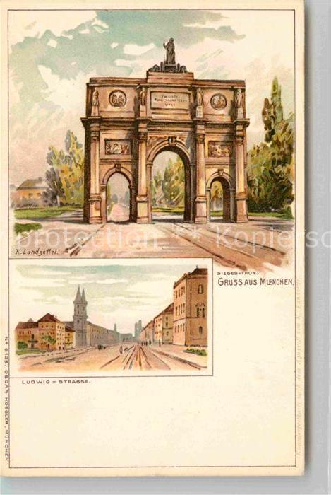 Muenchen Bayern Siegestor Ludwig Strasse