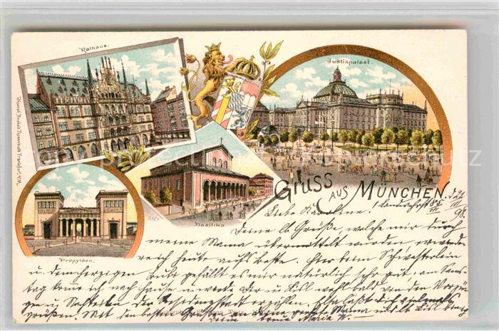 Muenchen Bayern Justizpalast Rathaus Propylaeen