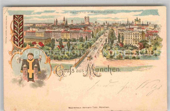 Muenchen Bayern Panorama Maximilaneum