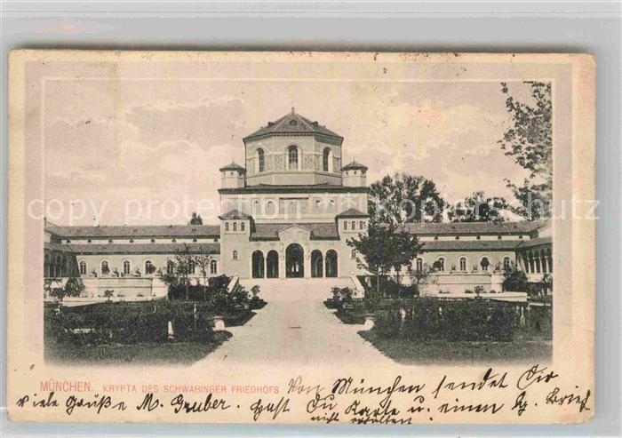 Muenchen Bayern Krypta des Schwabinger Friedhofs