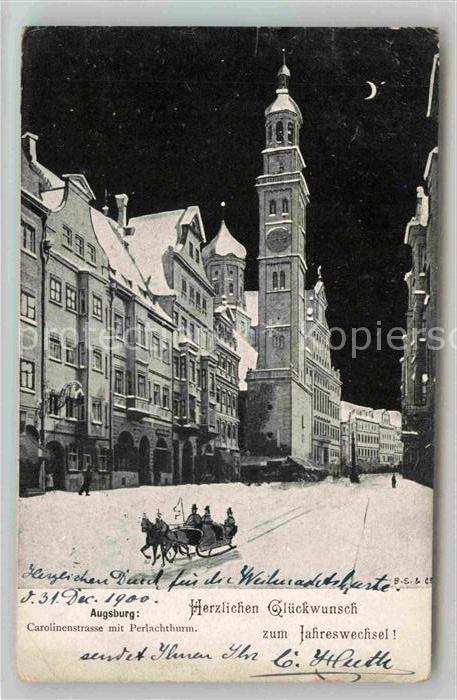 Augsburg Carolinenstrasse Perlachturm