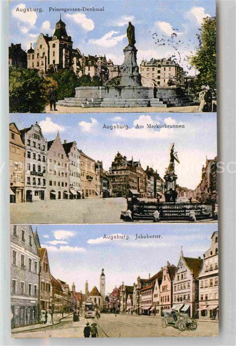 Augsburg Rrinregenten Denkmal Merkurbrunnen Jakoberstrasse