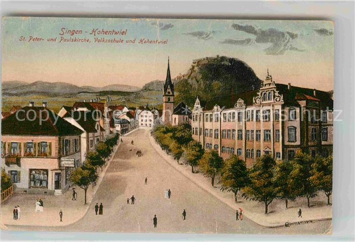 Singen Hohentwiel Sankt Peter und Paulskirche Volksschule Hohentwiel