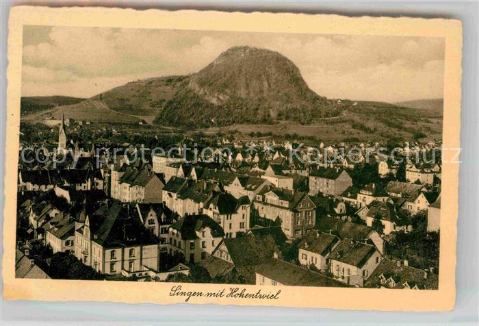 Singen Hohentwiel Teilansicht mit Hohentwiel