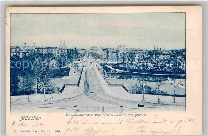 Muenchen Bayern Maximilianstrasse Maximilianeum