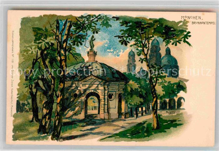 Muenchen Bayern Brunnentempel