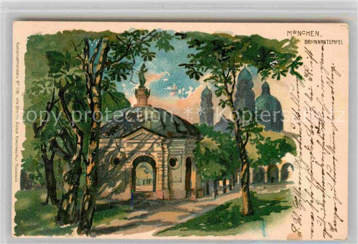 Muenchen Bayern Brunnentempel