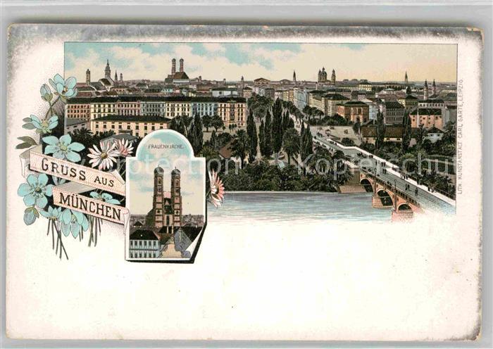 Muenchen Bayern Gesamtansicht Frauenkirche